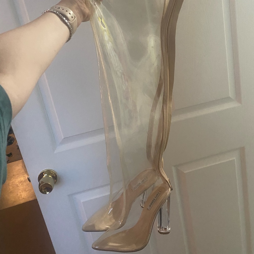 OTK clear PVC boots